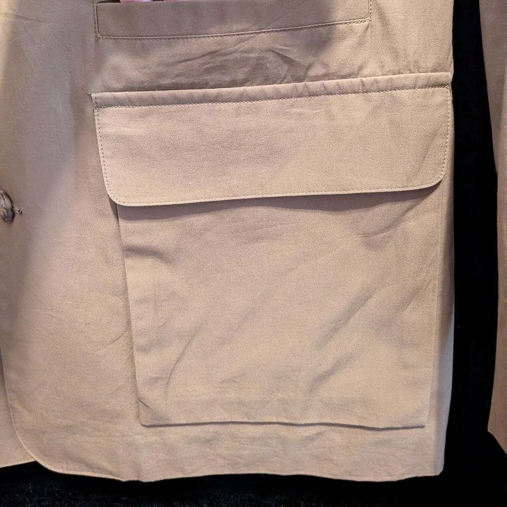 HTF Vintage 80s Banana Republic Khaki Men's Tavel Blazer Jacket w. Pockets 40R - Picture 5 of 9